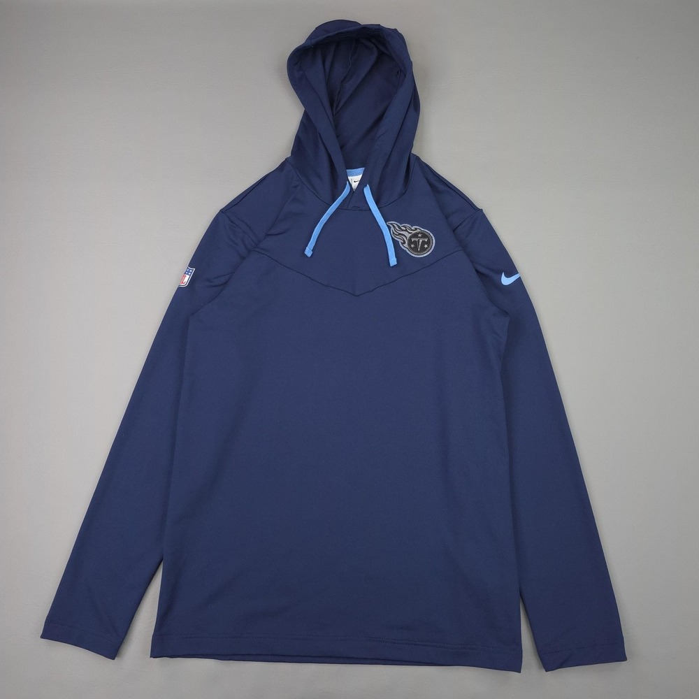 Tennessee Titans Hoodie Shirt Mens Small Blue NFL Football Nike Dri Fit Pullover